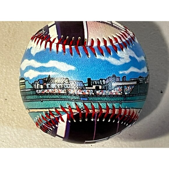 Chicago Cubs Wrigley Field Unforgettaball Collector Baseball art ball - Picture 2 of 2